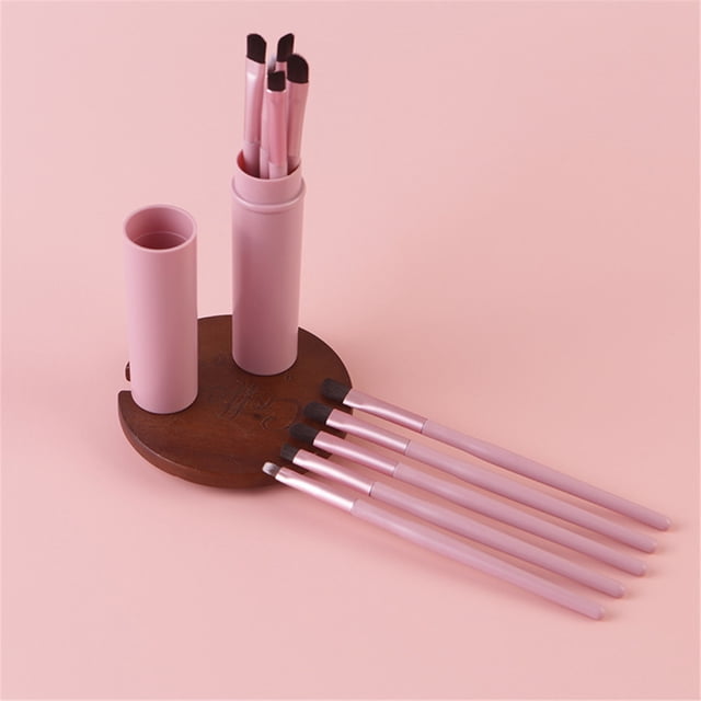 Xihbxyly Makeup Eye Eyeshadow Brush Brushes Cosmetic Set+Round Tube 5Pcs Deals