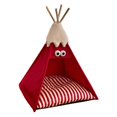 thumbnail image 3 of lionlar Pet Teepee Pet Sleeping Bed Universal Cat Tent for Kitty Small Animal Kitten Red, 3 of 9