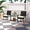 thumbnail image 2 of Outsunny 3 Piece Patio Furniture Set, PE Rattan Table w/ Stackable Chairs, 2 of 9