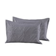 thumbnail image 3 of Marina Decoration Solid Embossed Pinsonic Coverlet Bedspread Bedding Ultra Soft Summer Quilt Set with Shams, Grey Color, 3 of 7