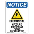 thumbnail image 1 of SignMission OS-NS-A-1014-V-11652 10 x 14 in. OSHA Notice Sign - Electrical Hazard, 1 of 1