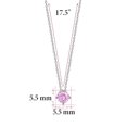 thumbnail image 2 of Pendentif Collier Solitaire Flottant en Argent Sterling pour Filles Pierre de Naissance Simulée Octobre, 2 of 6