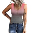 thumbnail image 1 of Mrat Women Summer Stretch Slim Round Neck Ribbed Tank Basic Gradient Tops Racerback Tank Tops for Women S-30 Red-A L, 1 of 6