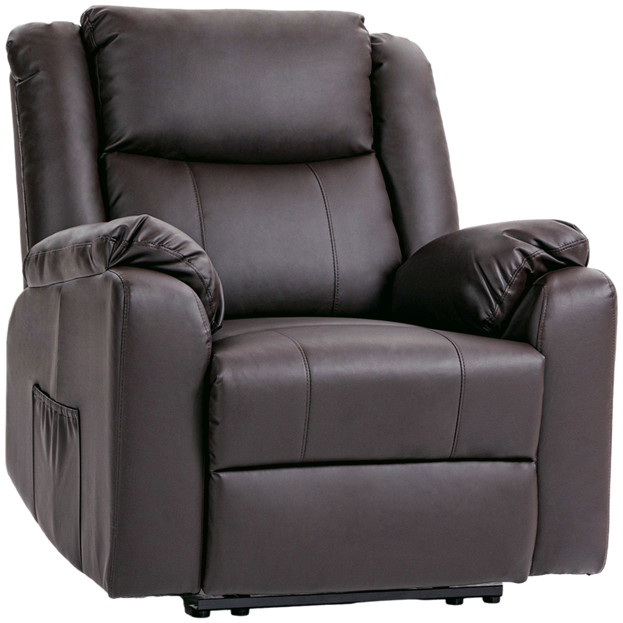 HOMCOM Fauteuil Inclinable pour Salon avec Repose-Pieds et Poches Latérales