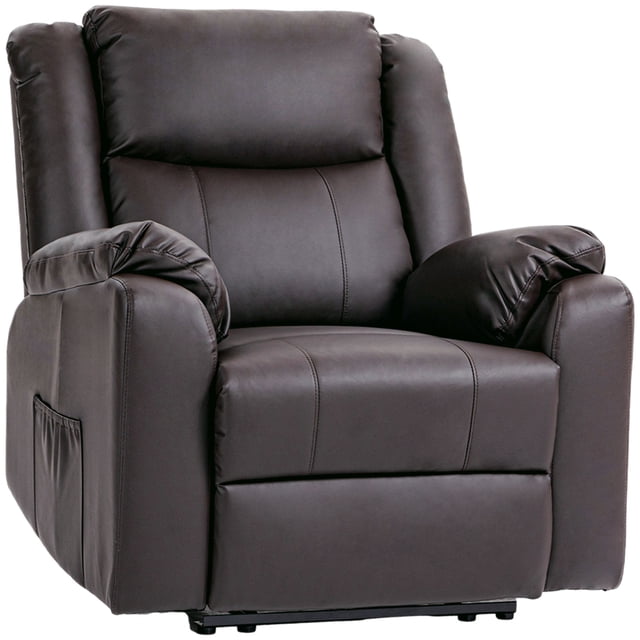 HOMCOM Fauteuil Inclinable pour Salon avec Repose-Pieds et Poches Latérales
