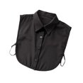 thumbnail image 1 of QualitChoice Simple Design Solid Color False Collar Formal Fashion Chiffon Fake Half Shirt Decorative Detachable Lapel Clothing Decor Black Point 1 Pc, 1 of 6