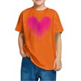thumbnail image 4 of Posijego T-Shirts de la Saint-Valentin pour Enfants, T-Shirt Graphique avec Cœur, Garçons Filles, Col Rond, Manches Courtes, Hauts Mignons, 4 of 4