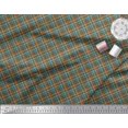 thumbnail image 2 of Soimoi Poly Georgette Fabric Diagonal Check Decor Fabric Printed Yard 42 Inch Wide, 2 of 5