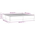 thumbnail image 2 of vidaXL Bed Frame Dark Grey 193x203 cm King Fabric, 2 of 7
