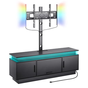 VEVOR 52" TV Stand with Mount for up to 75 in TVs with Power Outlet & LED Lights