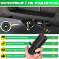 thumbnail image 4 of 7 Pin Trailer Plug Waterproof, Round RV-Style 7 Way Trailer Plug, Detachable 7 Pin Trailer Connector Adapter Male End, 4 of 5