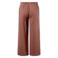 thumbnail image 5 of Women's High - Waisted Wide - Leg Chiffon Pants - Drawstring Elastic, Comfortable, Printed, Suitable for Multiple Occasions, S - XXL Sizes, 5 of 5