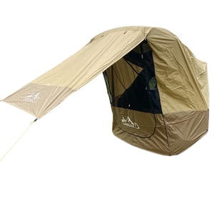 LADUTA Car Trunk Tent Sunshade Rainproof Tailgate Shade Awning Tent for Car Self-Driving Tour Barbecue Outdoor Camping Brown,1 x tent 4 x Wind rope 2 x ground nail,Brown