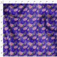thumbnail image 4 of Soimoi Blue Poly Georgette Fabric Leaves & Rose Floral Printed Fabric 1 Yard 52 Inch Wide, 4 of 5