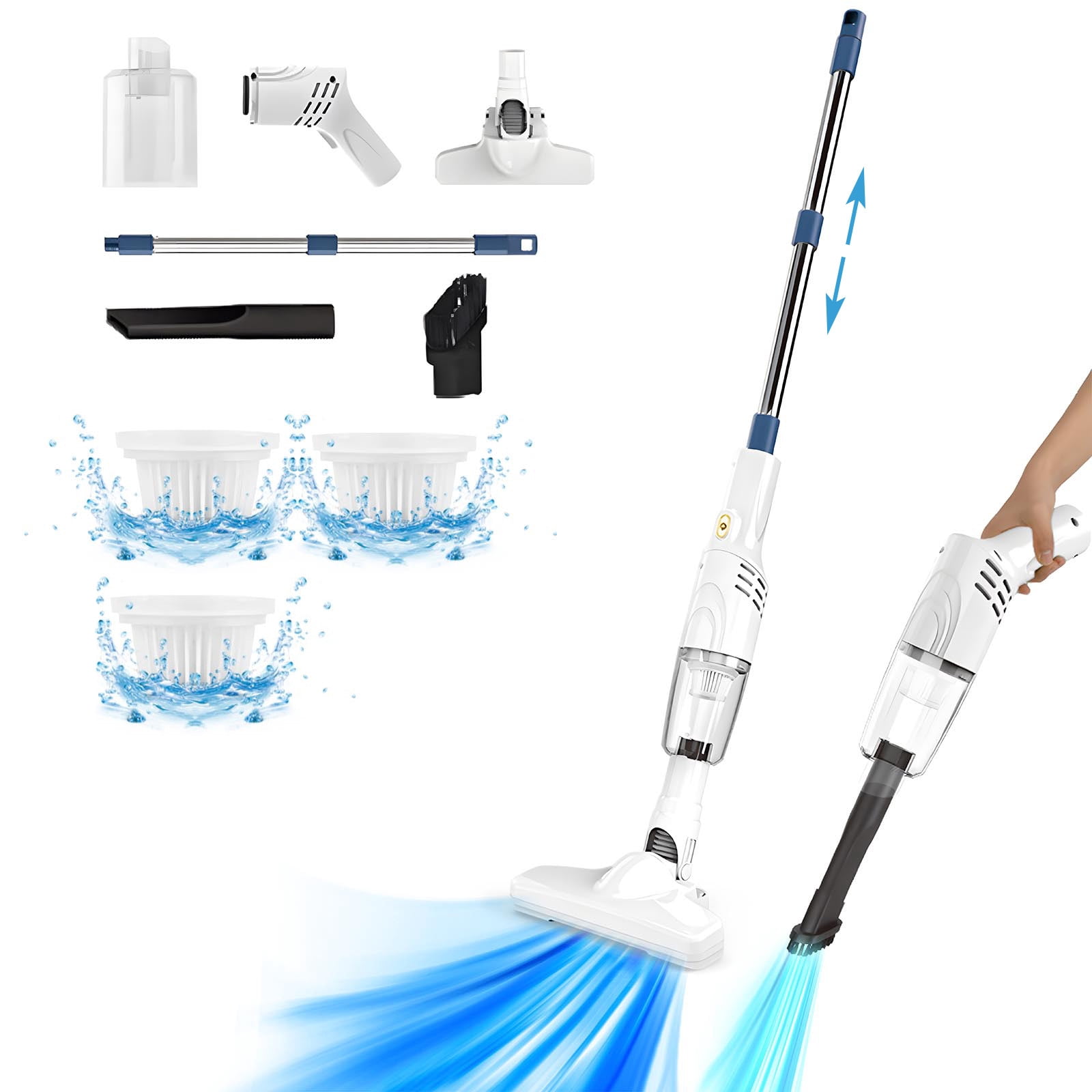 Vacuum Cleaners for Home Pet Hair,Car Vacuum Cleaner Cordless Strong Suction,Stick Vacuum Vacuum Cleaner with 30 Mins Long Runtime Lightweight Vacuum Cleaner for Carpet and Hardwood Floor Pet Hair