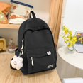 thumbnail image 4 of POINTERTECK Casual Schoolbag Nylon Bookbag Multi-pocket Preppy Style Knapsack (Green), 4 of 6