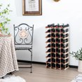 thumbnail image 2 of Costway 36 Bottle Wooden Wine Rack 5 Tier Stackable Storage Shelves Display Kitchen, 2 of 10