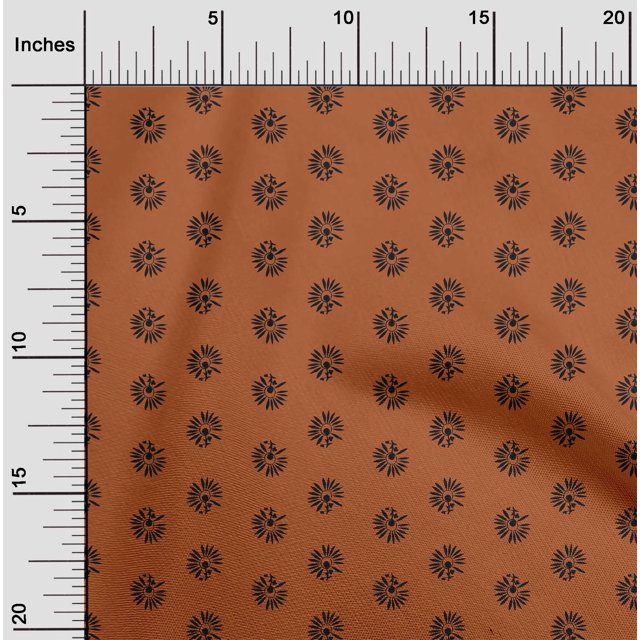 oneOone Tissu Polyester Lycra Tissu à Blocs Floraux Imprimés au Mètre 56 Pouces de Large