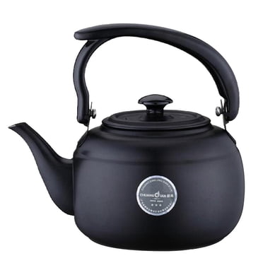 simhoa 1x 1L Stainless Steel Tea Kettle Stove Top Kettle Metal Teapot Kitchen Black A-Black