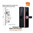 thumbnail image 2 of Door Lock, Tuya Smart Door Lock Digital Electronic Lock With Smart Card/password/key Unlock/USB Emerncy Charging ,Easy to Install, 2 of 7