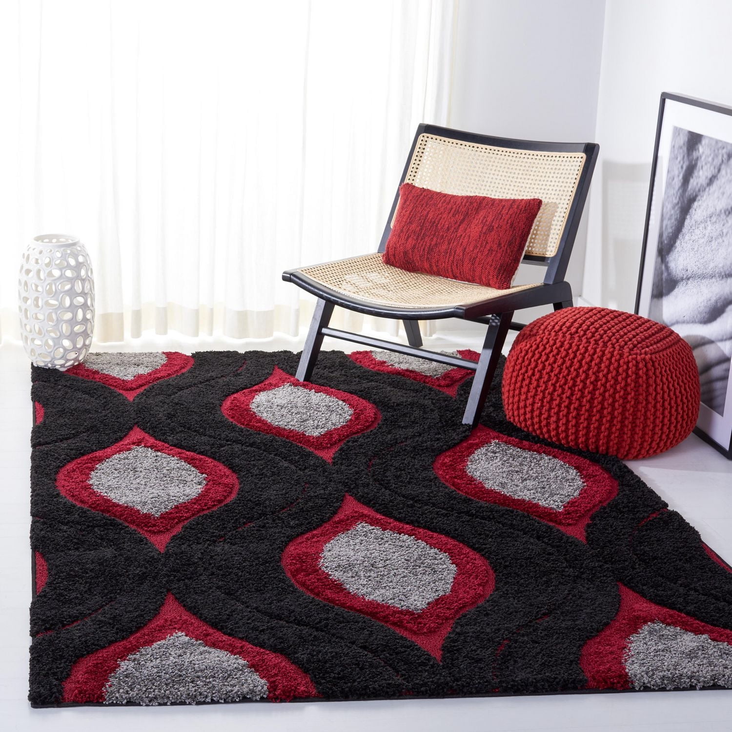 Safavieh Florida Declan Geometric Swirls Shag Area Rug