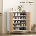 thumbnail image 4 of HOMCOM Armoire de Rangement pour Chaussures 15 Paires avec Portes, Tablettes Ajustables, Blanc, 4 of 10