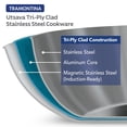 thumbnail image 2 of Tramontina Utsava Tri-Ply Clad Stainless Steel Covered Kadai, 2 of 8