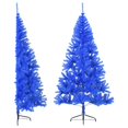 thumbnail image 1 of vidaXL Artificial Half Christmas Tree with Stand Blue 240 cm PVC, 1 of 5