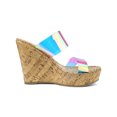 thumbnail image 3 of BLISSFUL STEP Women's Shoes Platform Clear Straps Wedge Heel Sandals Colorful 9, 3 of 7