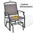 thumbnail image 4 of Costway Ensemble de 4 Pcs pour Terrasse, Balançoire Simple, Fauteuil Berçant, Cadre en Métal Robuste, Extérieur, 4 of 10