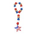 thumbnail image 2 of Danhjin Wooden Bead Decorations Independence Day Soft Rope Tassel Bead Wood Bead Flower Wreath Bead String Independence Day Decorative Pendant, 2 of 6