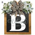 thumbnail image 4 of YAOMOBB Hanging Pendant Farmhouse Front Door Wreath Personalized Welcome Sign, 4 of 6