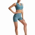 thumbnail image 3 of AherBiu Workout Tops for Women Crop Tank Tops Ribbed Wireless Stretchy Yoga Cami Sports Bras Bralettes, 3 of 7