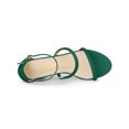 thumbnail image 4 of BLISSFUL STEP Sandales à Talons Épais à Brides à Bout Ouvert pour Femmes Vert (Taille 5), 4 of 6