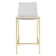 thumbnail image 3 of Plata Import Clear Counter Stool Gold Legs, 3 of 4