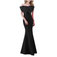 thumbnail image 2 of UPPADA Wedding Guest Dresses for Women One Shoulder Ruched Formal Evening Dress Wrap Ruffle Hem Dress Halter Bodycon Maxi Dress High Waist Party Prom Gown Cocktail Dress Clearance on sale, 2 of 4