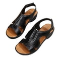 thumbnail image 1 of Sandales d'Été pour Femmes, Pantoufles Décontractées, Chaussures Romaines à Bout Ouvert, Compensées Décontractées, 1 of 9