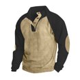 thumbnail image 1 of Birdeem Man Casual Patchwork Pullover Fashion Long Sleeve Stand Collar Button Blouse, 1 of 1