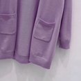 thumbnail image 4 of Girls Loose Pocket Knitted Cardigan Sweater Solid Color Casual Jacket, 4 of 6