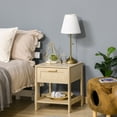 thumbnail image 2 of HOMCOM Nightstand Bedside Table End Table Storage Organizer W/ Drawer Shelf, 2 of 10