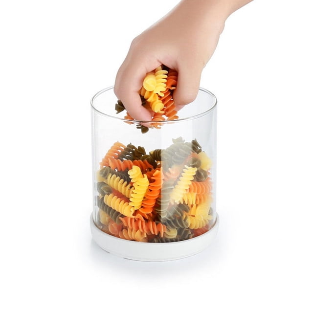COFEST Push-button Storage, High Borosilicate Glass Sealing Jar Candy Jar Storage Jar Jar Coffee Jar Cereal Jar Transparent Glass Jar Storage, Drop Clear
