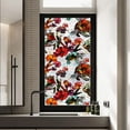 thumbnail image 4 of Rainbow Floral Static Cling Window Film Removable Decal For Glass Doors Privacy Sticker Botanical Designs No Sun Blocking, 4 of 5