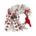 thumbnail image 1 of MesaSe Couronne de Noël Décoration Murale Familiale Intérieure Extérieure Cardinal, 1 of 11