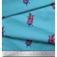 thumbnail image 2 of Soimoi Moss Georgette Fabric Artistic Leaves Print Fabric by The Yard 42 Inch Wide, 2 of 5