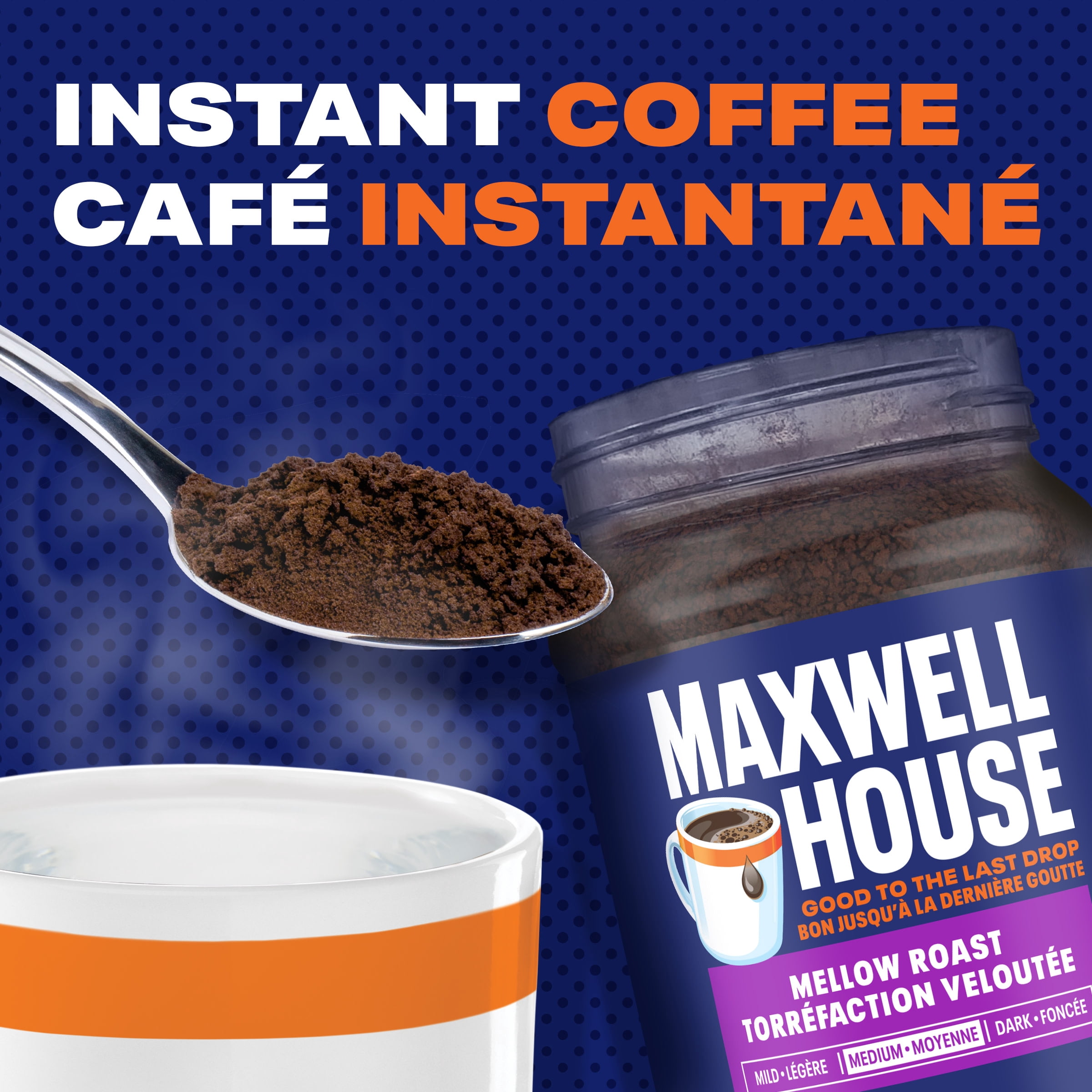 Café instantané Maxwell House de torréfaction veloutée