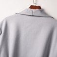 thumbnail image 4 of Woman Long Jackets Long Solid Woolen Coats Double Breasted Warm Blet Outwear, 4 of 9