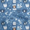 thumbnail image 1 of oneOone Cotton Poplin Medium Blue Fabric Tool Craft Projects Decor Fabric Printed By The Yard 56 Inch Wide, 1 of 4