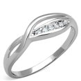 thumbnail image 1 of Alamode 3W768-8 Women Rhodium Brass Ring with AAA Grade CZ in Clear - Size 8, 1 of 1