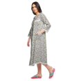 thumbnail image 2 of Moomaya Chemise de Nuit Boutonnée en Coton Imprimé pour Femmes, Robe de Nuit d'Allaitement, 2 of 5