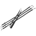 thumbnail image 4 of UPGRATOR Reflective Black Dog Leash Three Way Traction Rope with Elastic Nylon and Padded Handle for Walking Dogs, 4 of 6